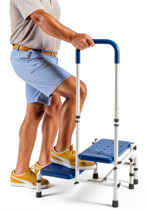 Platinum Health Adjustable Step Stool White-1