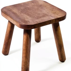 Wooden Step Stool JUJIAFU Classic Small 9in Height-0