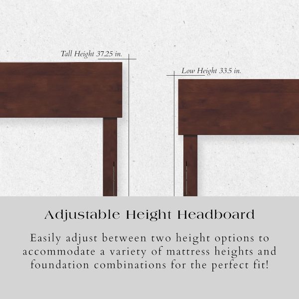 AFI Orlando Headboard Solid Hardwood Easy Assembly Walnut-7