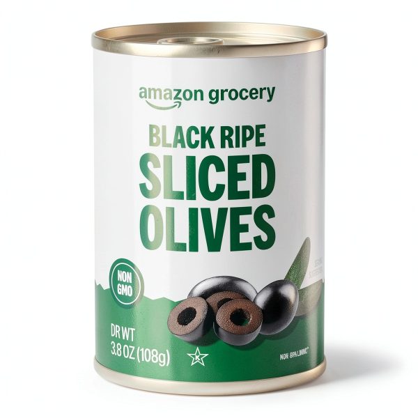 Black Ripe Sliced Olives Amazon Grocery 3.8oz-0
