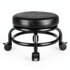 Rolling Stool LWADALN PU Leather Modern 9.5in-2