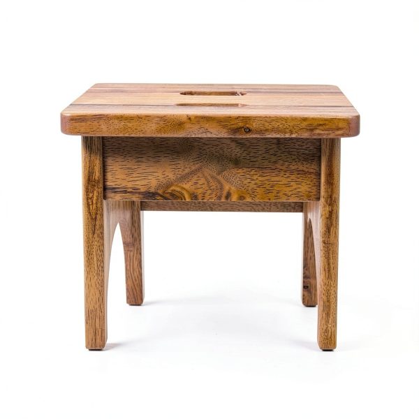 Acacia Wood Step Stool LiTY Classic 9in Height-4