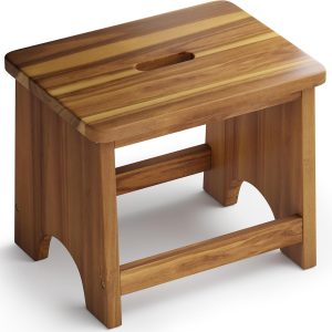 Acacia Wood Step Stool by FANATU Office Furniture-0