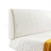 Pinmoco Upholstered Headboard Modern Fabric Queen Off White-2