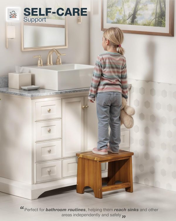 Acacia Wood Step Stool by FANATU Office Furniture-4
