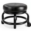 Rolling Stool LWADALN PU Leather Modern 9.5in-3