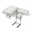 Pinmoco Upholstered Headboard Modern Fabric Queen Off White-5