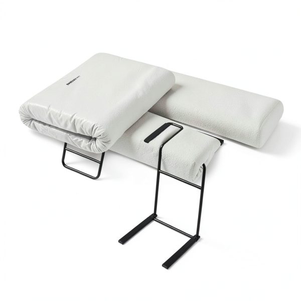 Pinmoco Upholstered Headboard Modern Fabric Queen Off White-5