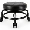 Rolling Stool LWADALN PU Leather Modern 9.5in-0