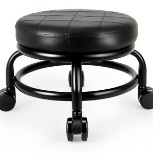 Rolling Stool LWADALN PU Leather Modern 9.5in-0