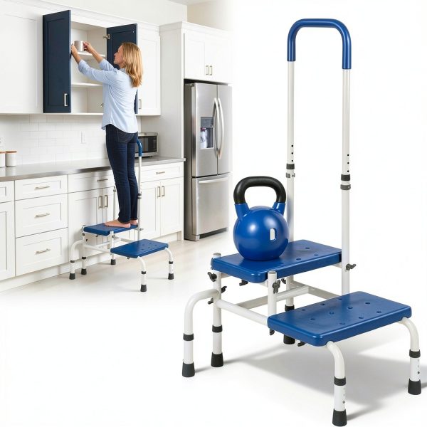 Platinum Health Adjustable Step Stool White-0