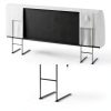Pinmoco Upholstered Headboard Modern Fabric Queen Off White-3