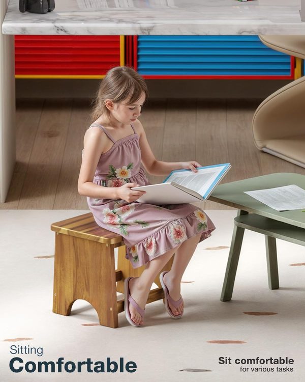 Acacia Wood Step Stool by FANATU Office Furniture-5