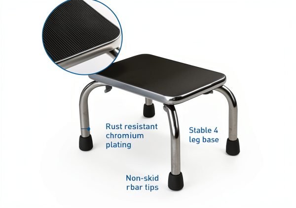 BodyMed Step Stool 300lb Capacity Heavy Duty Metal-4