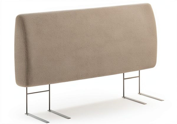 Pinmoco Upholstered Headboard Modern Fabric Queen Off White-6