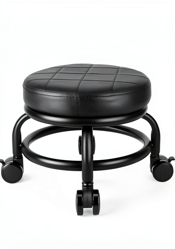 Rolling Stool LWADALN PU Leather Modern 9.5in-1
