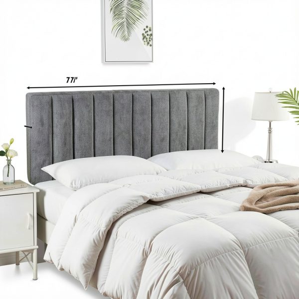 Hearth Harbor Headboard Modern Microfiber Wall Mount King-1