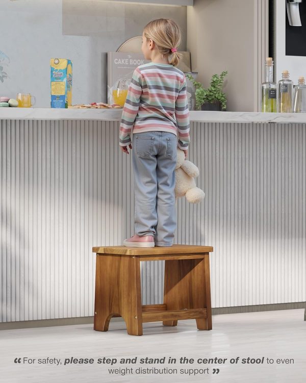 Acacia Wood Step Stool by FANATU Office Furniture-7