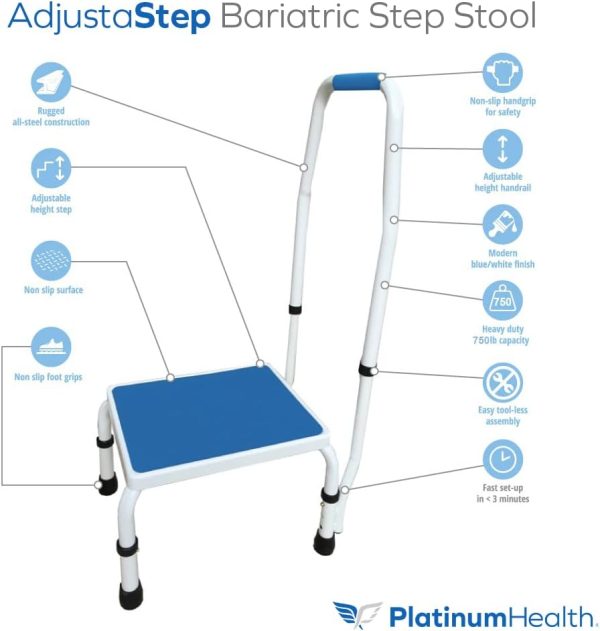 Platinum Health Height Adjustable Step Stool Modern Design-1