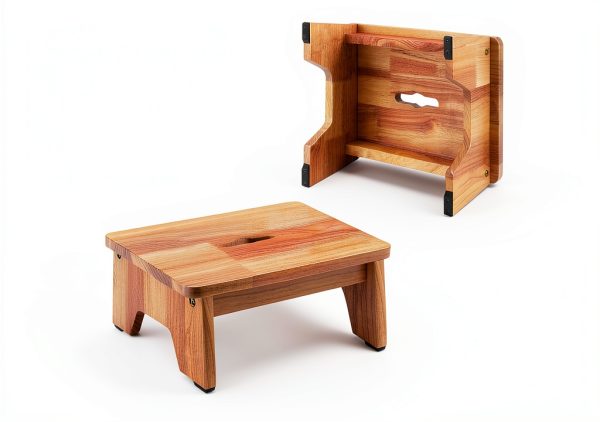 Natree Wooden Step Stool Heavy Duty Non Slip-1