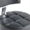 CoVibrant Rolling Stool Chrome Metal Black-5