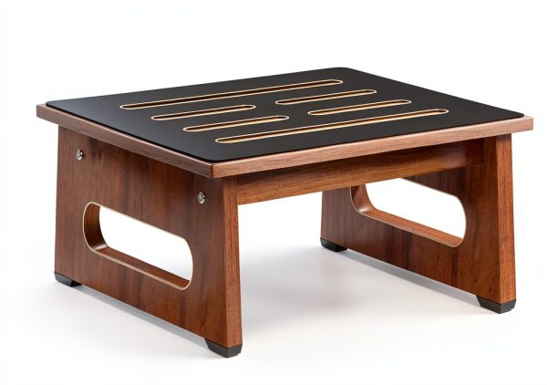 Wooden Step Stool QIANBAIYI Brown Design Seniors-4