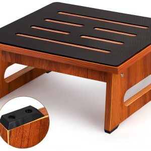 Wooden Step Stool QIANBAIYI Modern for Seniors-0