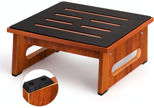 Wooden Step Stool QIANBAIYI Modern for Seniors-0