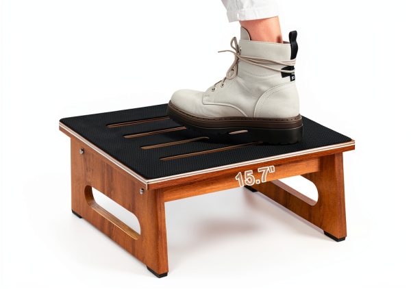 Wooden Step Stool QIANBAIYI Modern for Seniors-2
