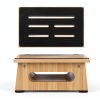 Natree Portable Wooden Step Stool for Home Office-4