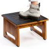 Wooden Step Stool QIANBAIYI Brown Design Seniors-2