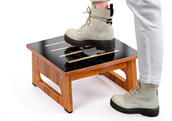 Wooden Step Stool QIANBAIYI Modern for Seniors-7