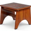 Natree Wooden Step Stool Non Slip Brown 5.5-11.8in-2