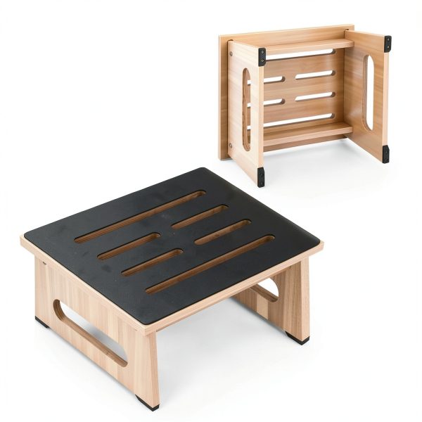 Natree Portable Wooden Step Stool for Home Office-1