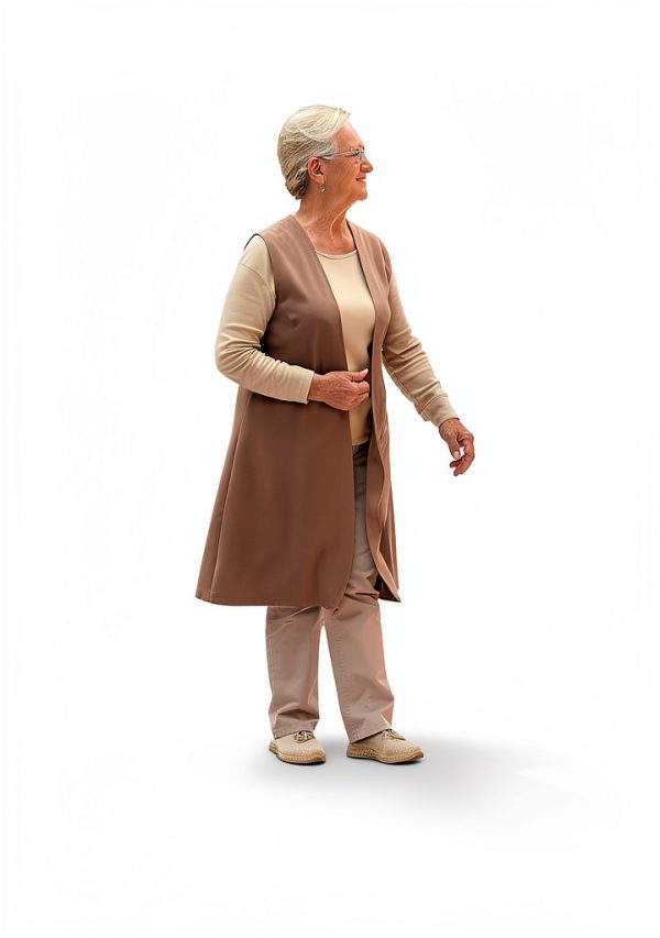 Wooden Step Stool QIANBAIYI Modern for Seniors-3