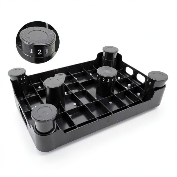 CHIKILLA Adjustable Step Stool Polypropylene Black-3