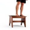 Natree Wooden Step Stool Non Slip Brown 5.5-11.8in-1