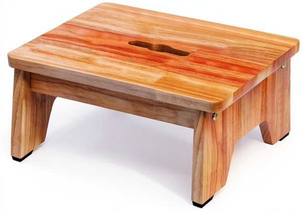 Natree Wooden Step Stool Heavy Duty Non Slip-0