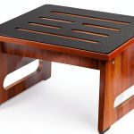 Wooden Step Stool QIANBAIYI Brown Design Seniors-0