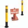 Safety Bollard Zonon 29.5" x 3" Galvanized Steel Reflective Tape-4