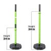 6 Sets Plastic Stanchion Set Traffic Delineator Post Cones with Fillable Base 6.6 ft Plastic Chain and S Hooks Crowd Control Parking Barrier for Traffic Caution Parking Lot Construction Roads (Green)-2
