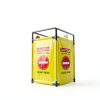 Safety Barricade ACTREY 3-Panel PVC Frame 5.8FT Yellow Do Not Enter-5