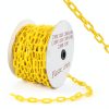 Yellow Plastic Safety Barrier Chain 126ft Magnetic Hooks Reliable1st-1