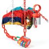 PATIKIL Plastic Chain Links 50 Ft Orange Barrier for Crowd Control-4