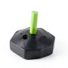 6 Sets Plastic Stanchion Set Traffic Delineator Post Cones with Fillable Base 6.6 ft Plastic Chain and S Hooks Crowd Control Parking Barrier for Traffic Caution Parking Lot Construction Roads (Green)-4