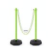 6 Sets Plastic Stanchion Set Traffic Delineator Post Cones with Fillable Base 6.6 ft Plastic Chain and S Hooks Crowd Control Parking Barrier for Traffic Caution Parking Lot Construction Roads (Green)-1