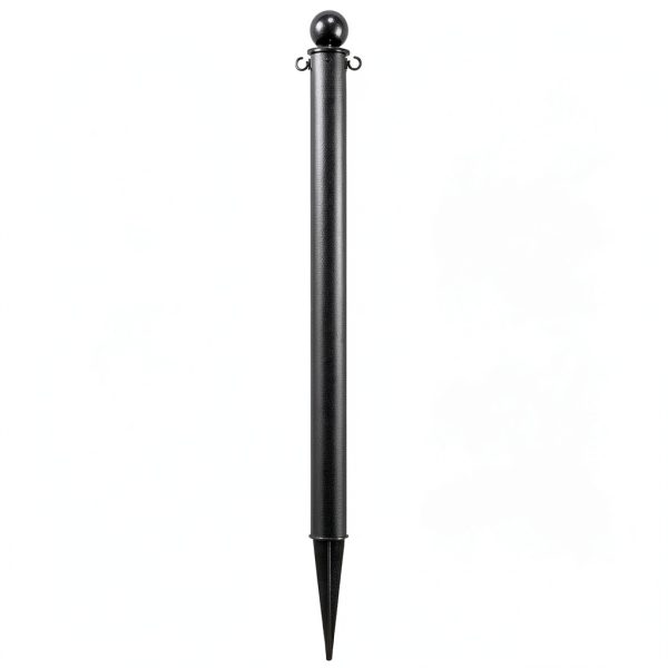 Mr. Chain Deluxe Ground Pole, Black, 2.5-Inch Diameter x 35-Inch Height, Pack of 6 (95403-6)-0