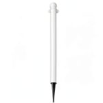 Mr Chain Deluxe Ground Pole White 2.5" x 35" Chain Barrier Pack of 6-0