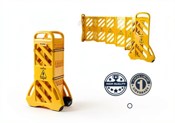 Alpine Commercial Safety Barriers 13 Foot Expandable Mobile Barricade-3