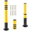 Safety Bollard Zonon 29.5" x 3" Galvanized Steel Reflective Tape-1